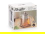 Vivalto Tetera con Asa y Filtro de Acero Inoxidable, 550 ml, Vidrio y Metal, 13.4x12.5x8.5 cm (Set de 12)