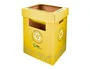 Liderpapel Contenedor Papelera Reciclaje para Envases 70L Amarillo 450x350x650mm Cartón Reciclado