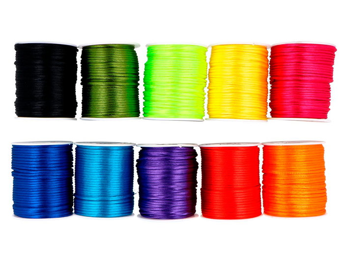 Innspiro Set de hilos cola de ratón 2mm, 10 colores, rollos de 50m Innspiro Set de hilos cola de ratón 2mm, 10 colores, rollos de 50m