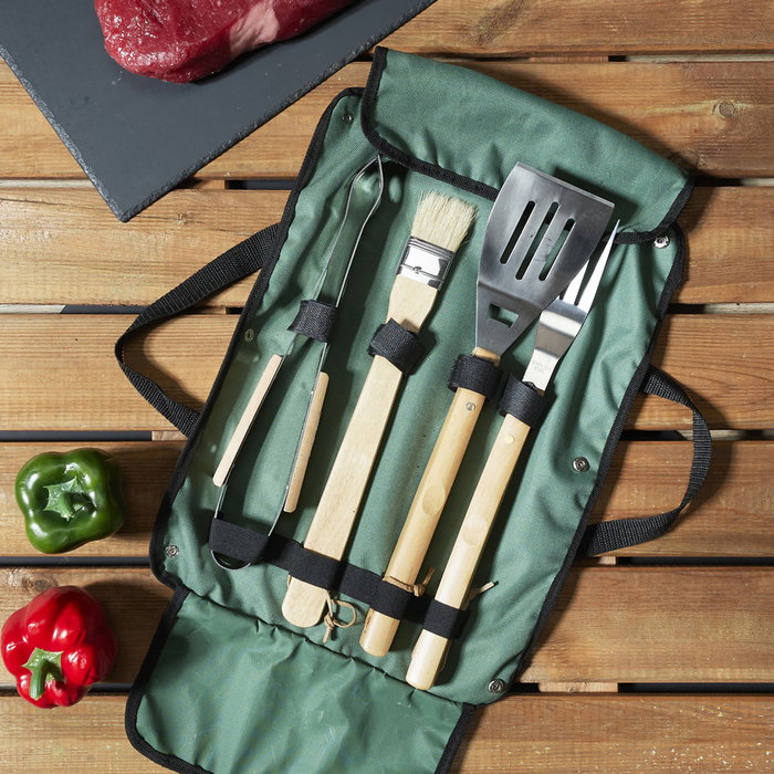 Cook Concept Juego de 4 Utensilios Barbacoa Acero Inoxidable