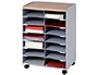 Paperflow Mueble Auxiliar con Ruedas Pivotantes, 14 Casillas, Gris, 720x514x330 mm