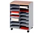 Paperflow Mueble Auxiliar con Ruedas Pivotantes, 14 Casillas, Gris, 720x514x330 mm