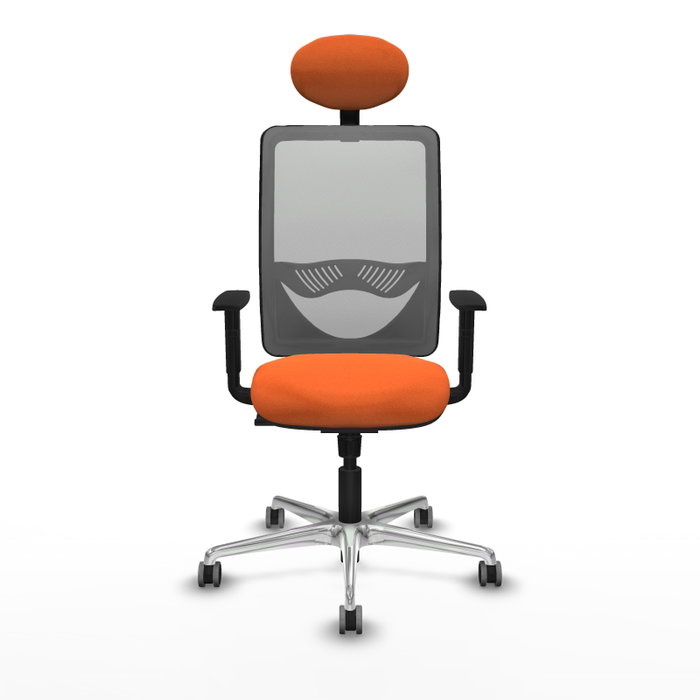 PIQUERAS Y CRESPO Silla de oficina Zulema con mecanismo Sincro, Naranja y Gris PIQUERAS Y CRESPO Silla de oficina Zulema con mecanismo Sincro, Naranja y Gris