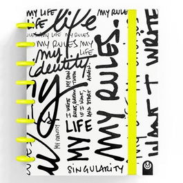 Carchivo Cuaderno Ingeniox Edit My Life A5 80H 100 gr Rayas Amarillo Neón