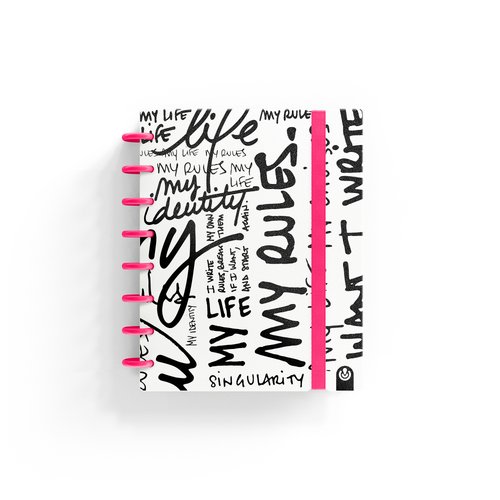 Carchivo Cuaderno Ingeniox Edit My Life A5 Rayas Rosa Neón