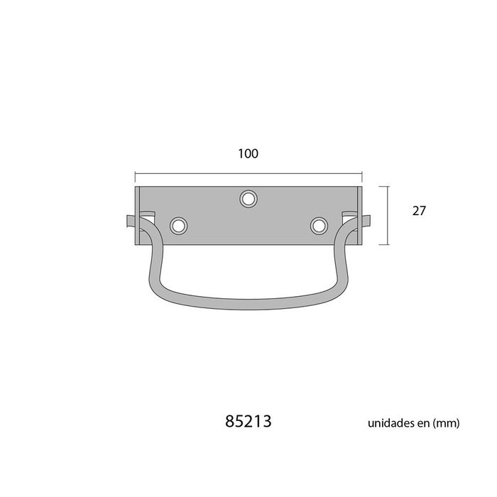 Edm Asa abatible con tope 100mm color negro (2 unidades)