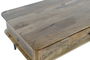 DKD Home Decor Mesa Centro Colonial Natural Gris Oscuro Mango Metal 60 x 46 x 116 cm