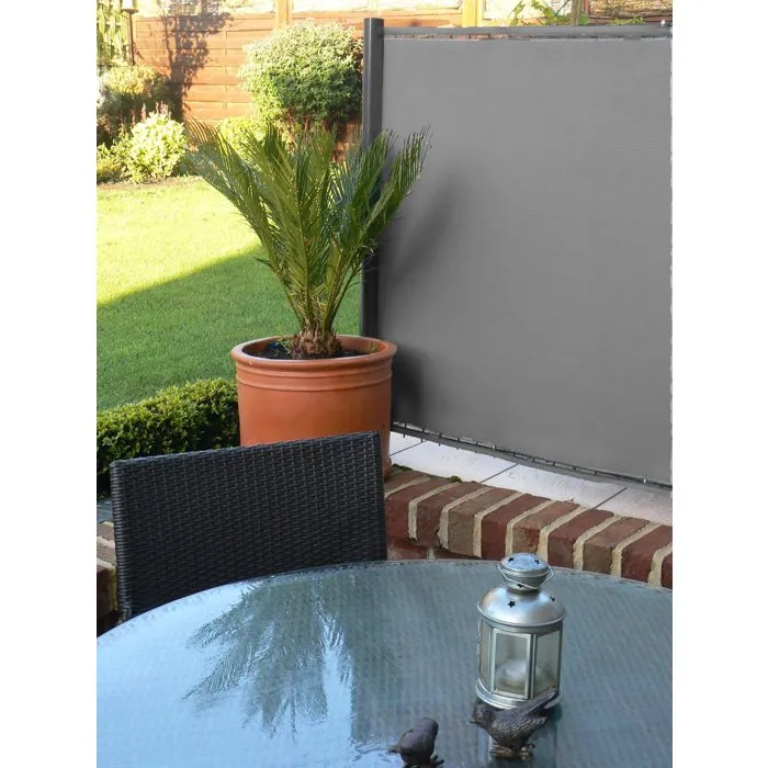 JARDÍN IDEAL Paraviento Elegante - 200 g/m² - 1 x 3 m - Color Gris Acero