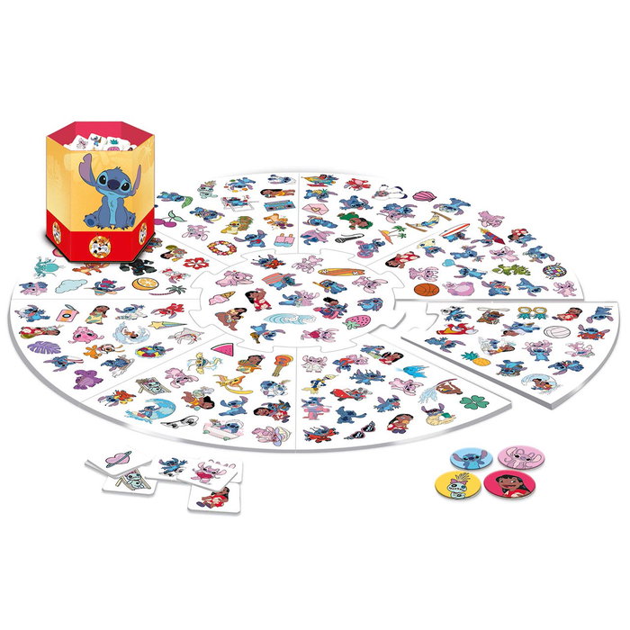 EDUCA Lince Stitch 150 Imágenes 20610 - Juego de Observación y Rapidez con Stitch y sus amigos Disney, en Español