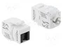 DeLOCK 90799 Módulo Keystone RJ45 a LSA Cat.6 UTP sin herramientas con tapa de polvo Blanco/Negro.