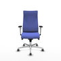 PIQUERAS Y CRESPO Sillón Albacete Azul claro con Mecanismo Sincro y Base de Aluminio