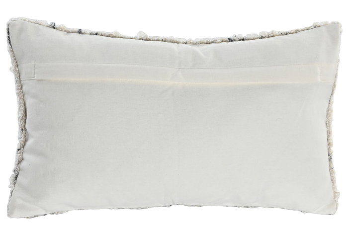 DKD Home Decor Cojín Algodón Viscosa Crema 50x12x30
