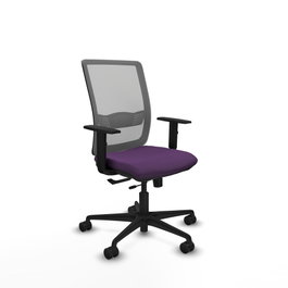 PIQUERAS Y CRESPO Silla de oficina Haches con mecanismo Sincro/Traslack, Morado y Gris