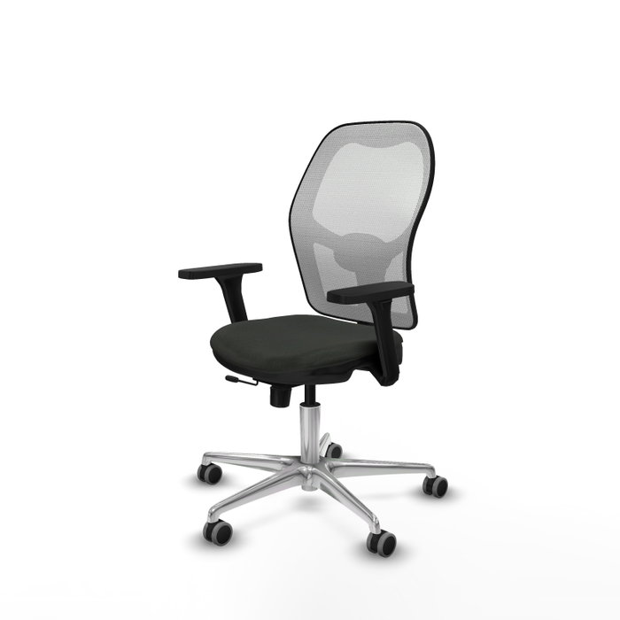 PIQUERAS Y CRESPO Silla de oficina Jorquera con mecanismo Sincro/Traslack, brazos 3D y malla blanca