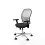 PIQUERAS Y CRESPO Silla de oficina Jorquera con mecanismo Sincro/Traslack, brazos 3D y malla blanca