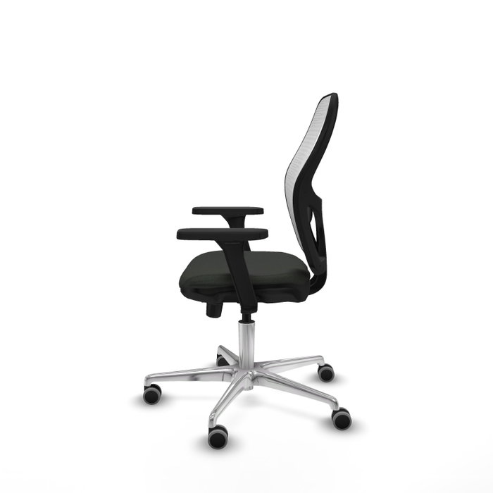PIQUERAS Y CRESPO Silla de oficina Jorquera con mecanismo Sincro/Traslack, brazos 3D y malla blanca