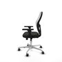 PIQUERAS Y CRESPO Silla de oficina Jorquera con mecanismo Sincro/Traslack, brazos 3D y malla blanca