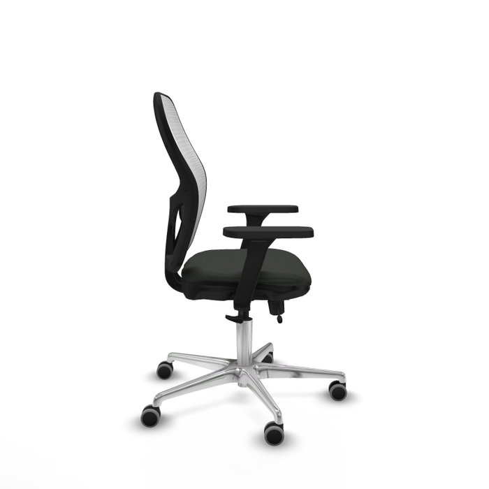 PIQUERAS Y CRESPO Silla de oficina Jorquera con mecanismo Sincro/Traslack, brazos 3D y malla blanca