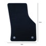 OCC Design Alfombrilla a Medida Volkswagen Golf VII (2012-2019) 5 PZ Azul