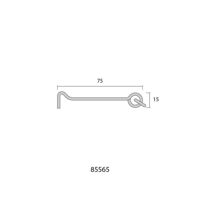 Edm Aldabilla Doble Hembrilla 75 mm Hierro Zincado Caja 50 Unidades