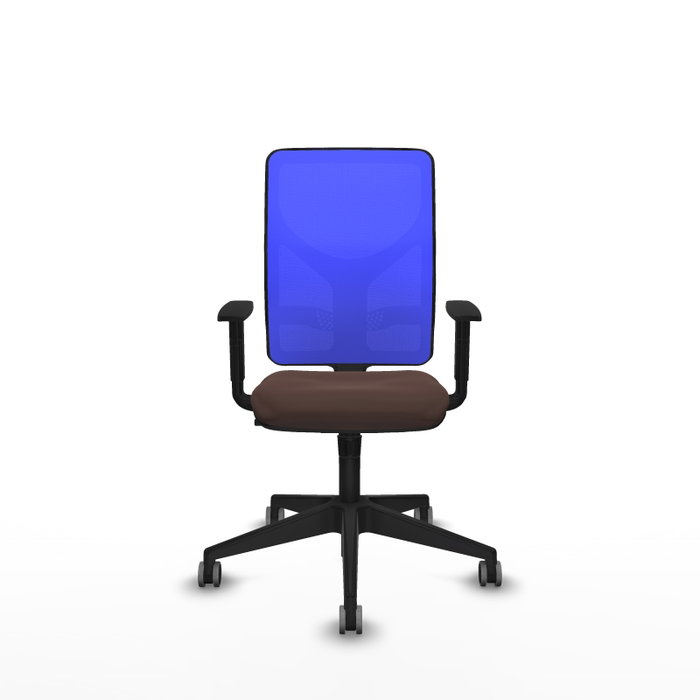 PIQUERAS Y CRESPO Silla de oficina Motilla con mecanismo Sincro, Marrón oscuro y Azul PIQUERAS Y CRESPO Silla de oficina Motilla con mecanismo Sincro, Marrón oscuro y Azul
