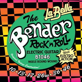 Juego de Cuerdas para Guitarra Eléctrica La Bella Super Bender Regular 10-46