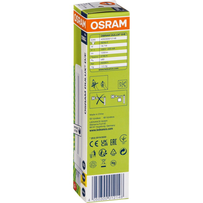 Osram DULUX D/E 18W/827 G24Q-2 FS1 Osram DULUX D/E 18W/827 G24Q-2 FS1