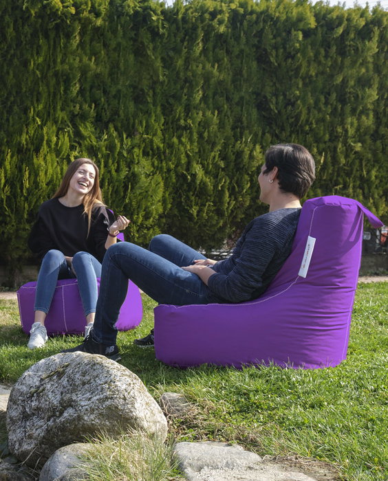 Atelier Del Sofa Saco de Judías para Jardín Morado Impermeable de Puf para Exterior, Comodidad Duradera de 70x80x35 cm Atelier Del Sofa Saco de Judías para Jardín Morado Impermeable de Puf para Exterior, Comodidad Duradera de 70x80x35 cm