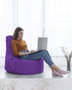 Atelier Del Sofa Saco de Judías para Jardín Morado Impermeable de Puf para Exterior, Comodidad Duradera de 70x80x35 cm