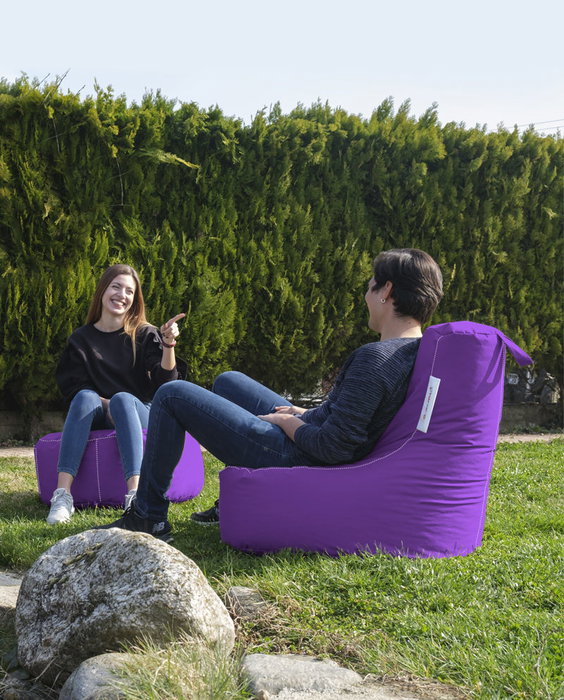 Atelier Del Sofa Saco de Judías para Jardín Morado Impermeable de Puf para Exterior, Comodidad Duradera de 70x80x35 cm Atelier Del Sofa Saco de Judías para Jardín Morado Impermeable de Puf para Exterior, Comodidad Duradera de 70x80x35 cm