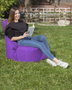 Atelier Del Sofa Saco de Judías para Jardín Morado Impermeable de Puf para Exterior, Comodidad Duradera de 70x80x35 cm