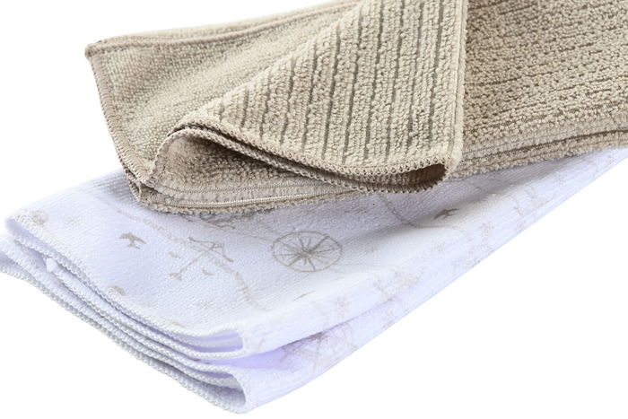 DKD Home Decor Paño Stella Maris Azul Blanco 60 x 40 cm Microfibra Set de 2