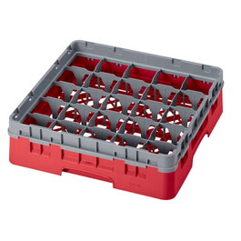 CAMBRO Cesta de lavado 25 compartimentos Rojo