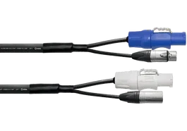 Cordial Cable DMX XLR de 3 Pines + PowerCON 3 Metros
