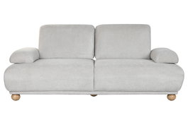 DKD Home Decor Sofá en Crudo con Respaldo y Brazos Abatibles