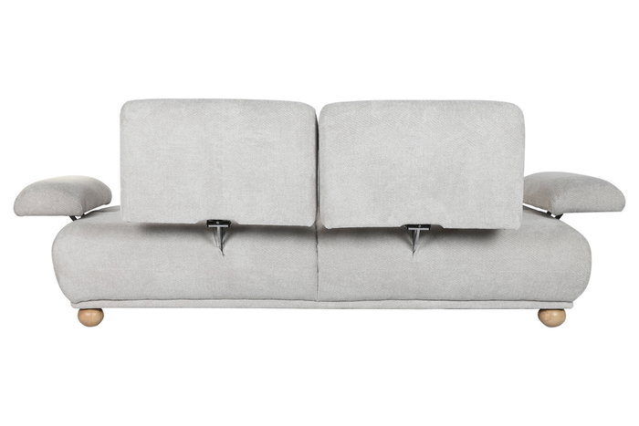 DKD Home Decor Sofá en Crudo con Respaldo y Brazos Abatibles