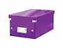 Leitz Caja de Almacenamiento para DVDs Click&Store, Violeta, 8 Litros, 206x147x352 mm