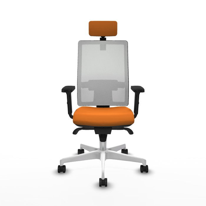 PIQUERAS Y CRESPO Silla de oficina Horna Naranja y Blanco