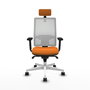 PIQUERAS Y CRESPO Silla de oficina Horna Naranja y Blanco