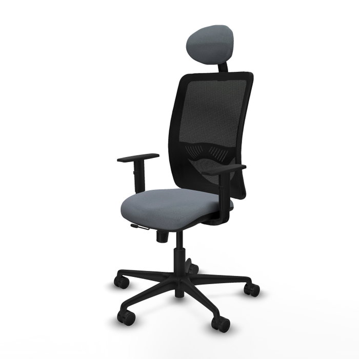 PIQUERAS Y CRESPO Silla de oficina Zulema con mecanismo Sincro/Traslack, Gris y Negro PIQUERAS Y CRESPO Silla de oficina Zulema con mecanismo Sincro/Traslack, Gris y Negro