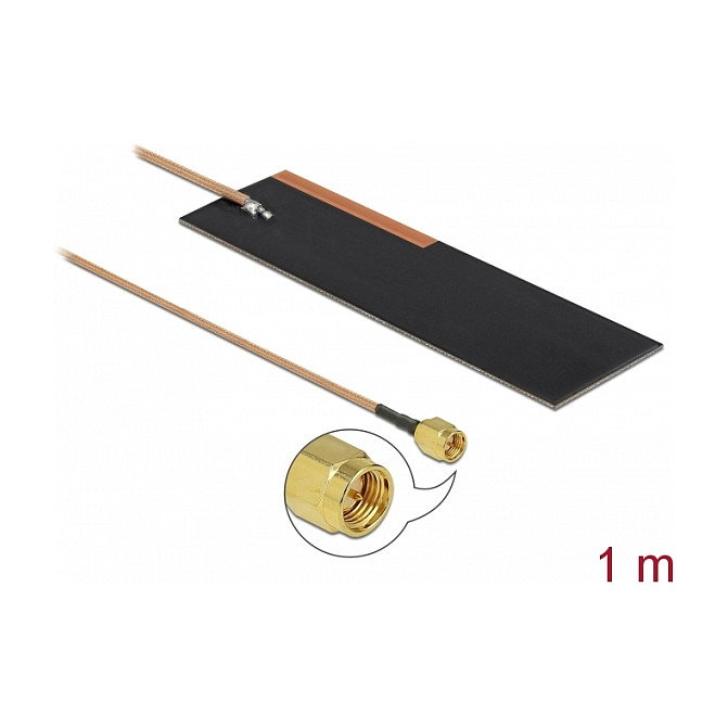 DeLOCK Antena LPWAN SMA Macho 2 dBi RG-178 1 m DeLOCK Antena LPWAN SMA Macho 2 dBi RG-178 1 m