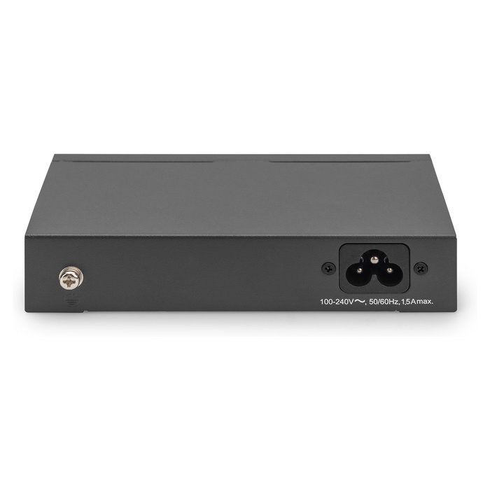 Digitus Switch PoE 4 Puertos + 1 Uplink Gigabit Ethernet 10/100/1000, No Administrado, 60W de Presupuesto PoE, Conectividad de 10 Gbit/s
