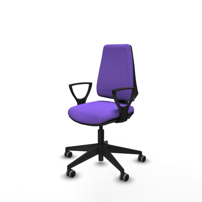 PIQUERAS Y CRESPO Silla de oficina Elche Lila con brazos fijos