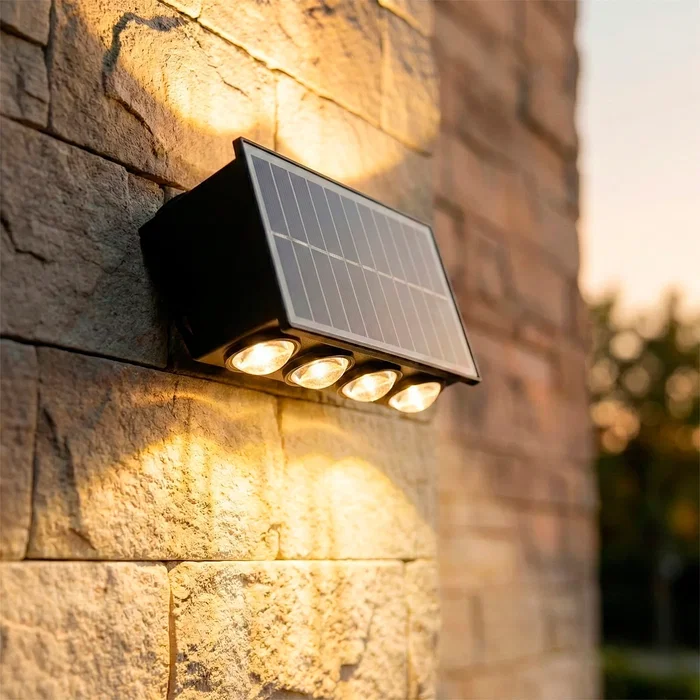 Aplique LED Solar 3.0W Batería 3.7V IP65 Iluminación Exterior Autónoma Aplique LED Solar 3.0W Batería 3.7V IP65 Iluminación Exterior Autónoma