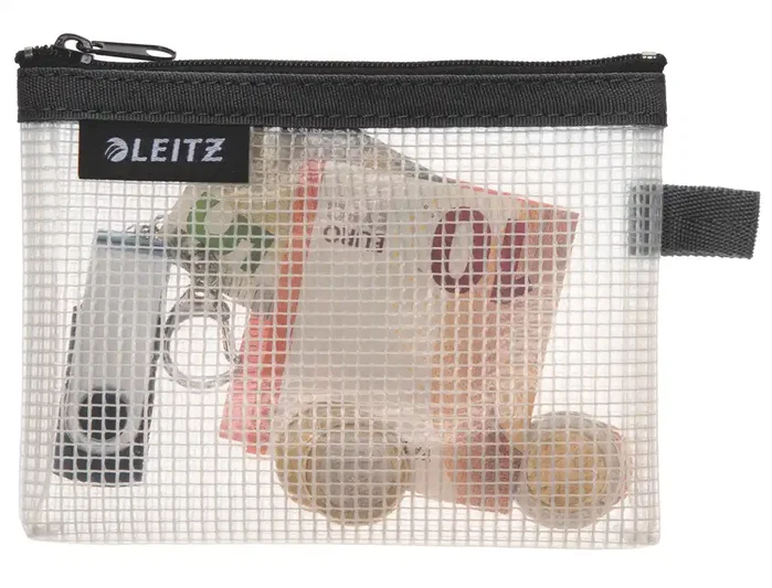 Leitz Bolsa resistente al agua Wow, color negro, 10,5x14 cm, para organizar accesorios