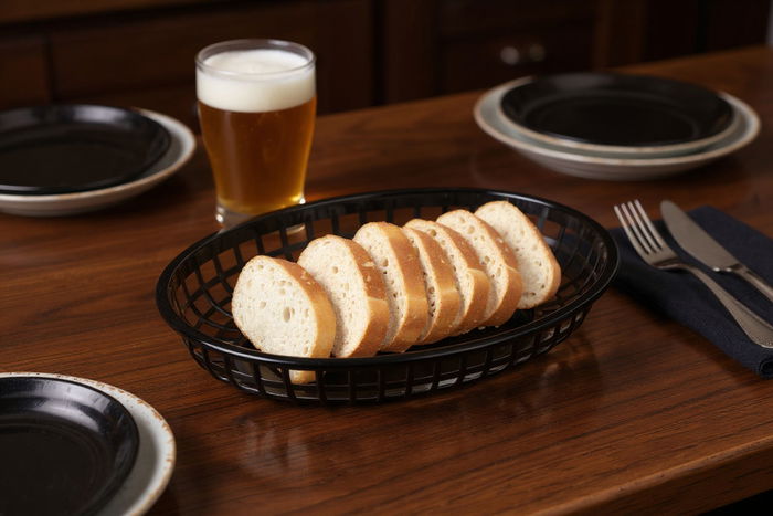 Inde Set 3 Cestas Pan Oval Pp 24x14x4 cm, 18g, 2.38 kg (24 Unidades)