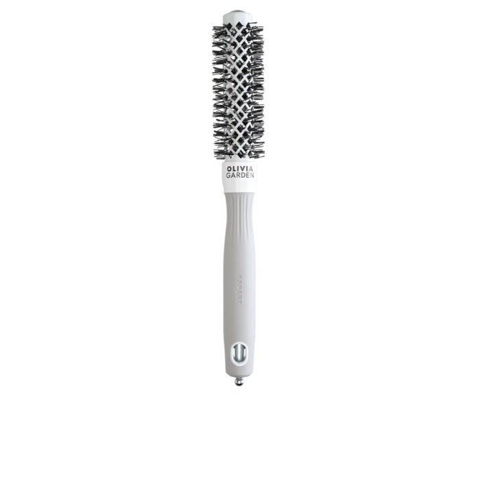 Olivia Garden Cepillo Redondo Profesional Expert Blowout "SHINE" con Tecnología Iónica, Cerámica y Turmalina, 20 mm, Blanco y Gris, 1 unidad Olivia Garden Cepillo Redondo Profesional Expert Blowout "SHINE" con Tecnología Iónica, Cerámica y Turmalina, 20 mm, Blanco y Gris, 1 unidad