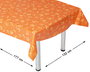 Mantel Halloween Rectangular Naranja con Estampado de Calabazas y Motivos Clásicos para Fiestas y Cenas Temáticas 132x177 cm