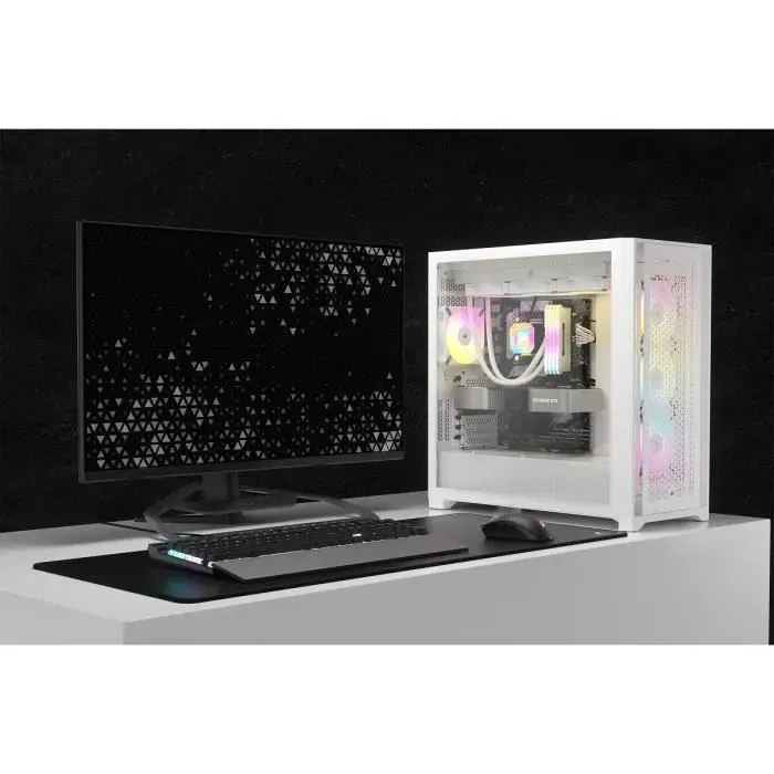 Corsair Carcasa PC iCue 5000D RGB Airflow / CC-9011243-WW - Color Blanco, Torre ATX