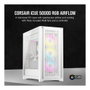 Corsair iCUE 5000D RGB Airflow Torre Media Blanca ATX con Ventana de Vidrio Templado para Gaming, Control de Ventiladores y RGB